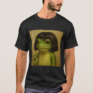 Camiseta Corte de pelo divertido rana Bob fumando meme para