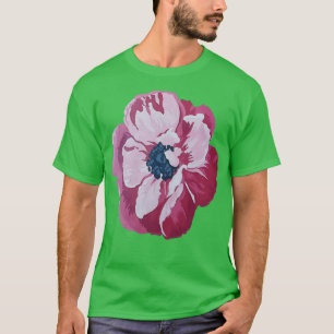 Camiseta Corte de vectores de flor de anémona rosa artifici