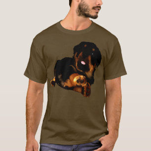 Camiseta Corte del vector de porción de Rottweiler corto
