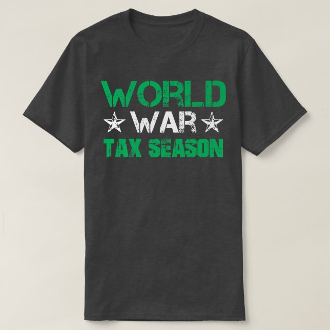 Camiseta Corte divertida a contable de guerra de temporada  (Diseño del anverso)