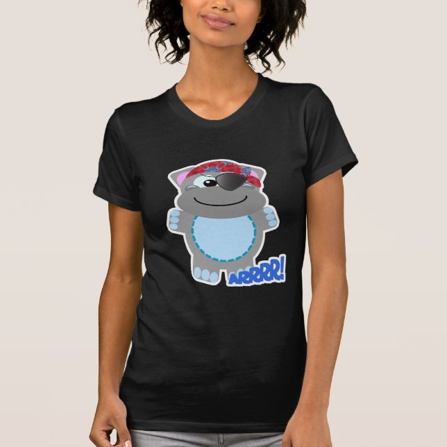 Camiseta Corte Goofkins pirata hipopótamo (Anverso)