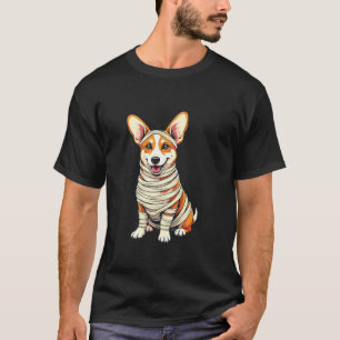 Camiseta Corte Mummy Corgi Gracioso Perro amante Halloween