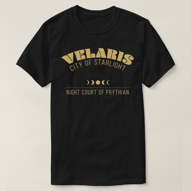 Camiseta Corte nocturna de Acotar Velaris Ciudad de Starlig (Diseño del anverso)