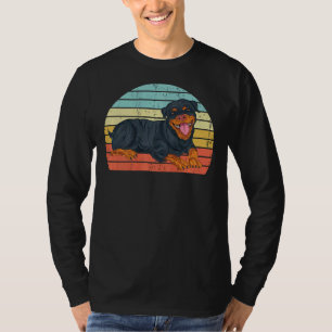 Camiseta Corte Rottweiler Gráfico Rottweiler Mamá Papá Perr