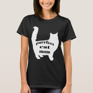 Camiseta Corte SImple Fun Modern Cat Mom Shirt