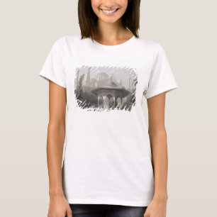 Camiseta Corte y fuente de St. Sophia, Estambul, engrav