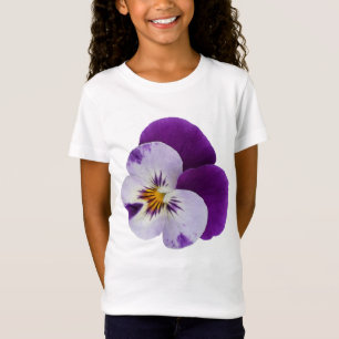 Camiseta Cortejo púrpura de pana blanca