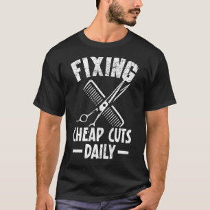 Camiseta Cortes baratos de reparación Barbershop diario Hai