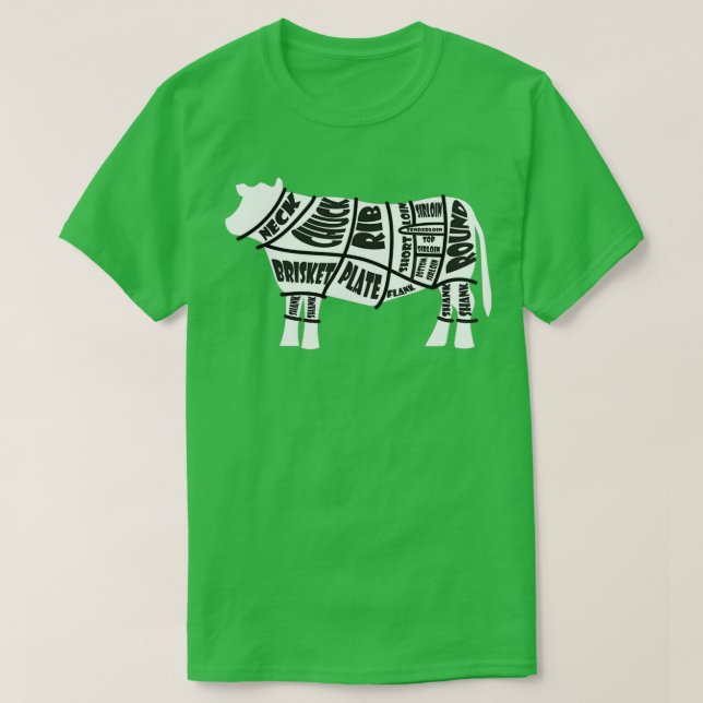 Camiseta Cortes de carne (Diseño del anverso)