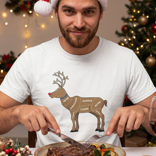 Camiseta Cortes de carne divertidos de Rudolph Papá BBQ d