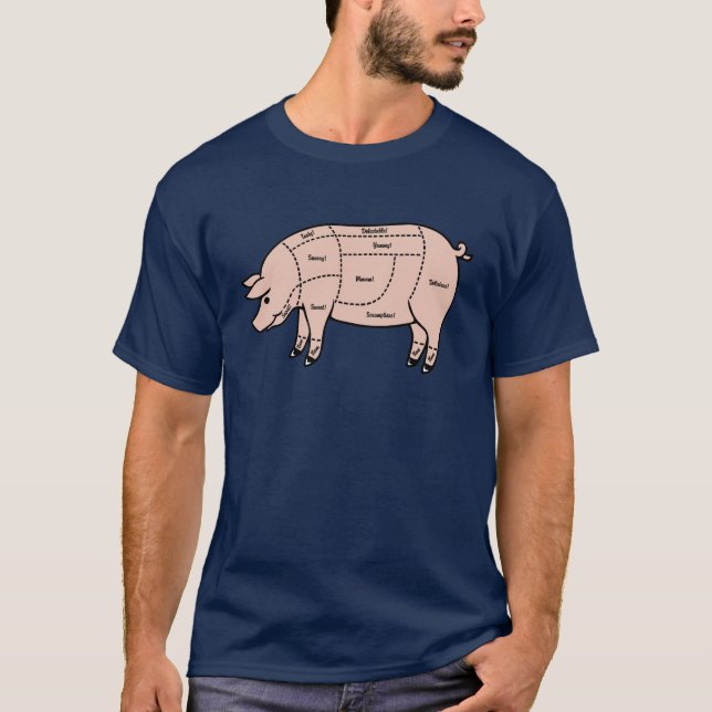 Camiseta Cortes de cerdo (Anverso)