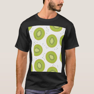 Camiseta Cortes de fruta de Kiwi, ilustracion sin soldadura