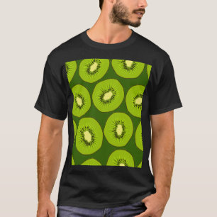 Camiseta Cortes de fruta de Kiwi: verde oscuro.