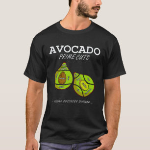 Camiseta Cortes Prime Avocado Vegano Carnicero Vegetariano 