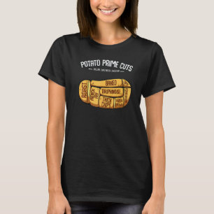 Camiseta Cortes Prime de Patata Carnicero Vegano Comida Sal