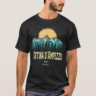 Camiseta Cortina D39Ampezzo Italia Recuerdo Senderismo Vint