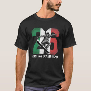 Camiseta Cortina d'Ampezzo 2026   Italia Snowboard Invierno