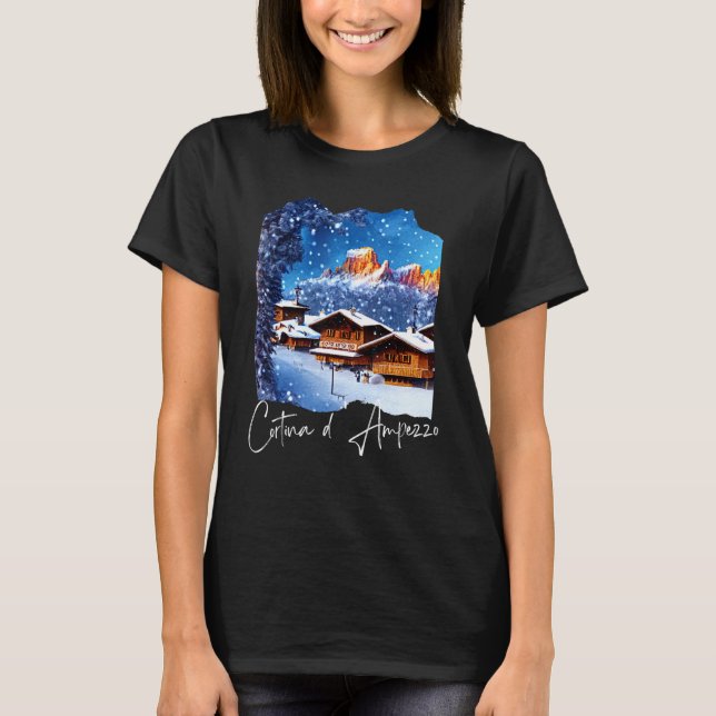 Camiseta Cortina d'Ampezzo Dolomiti Painting Cortina d'Ampe (Anverso)