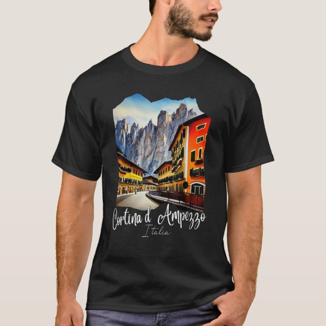 Camiseta Cortina d'Ampezzo Dolomiti Painting Cortina d'Ampe (Anverso)