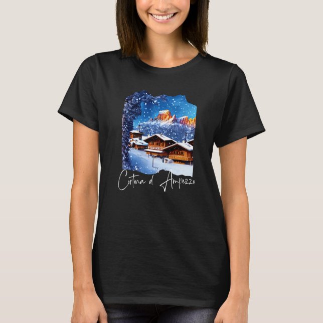 Camiseta Cortina d'Ampezzo Dolomiti Painting Cortina d'Ampe (Anverso)