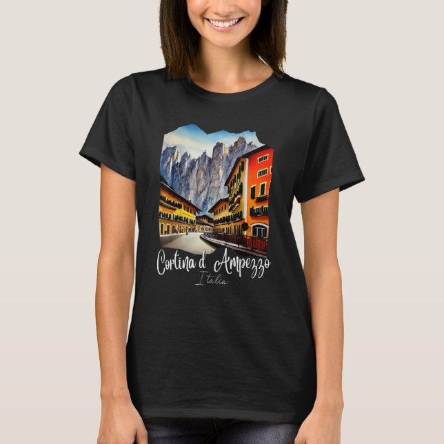 Camiseta Cortina d'Ampezzo Dolomiti Painting Cortina d'Ampe (Anverso)