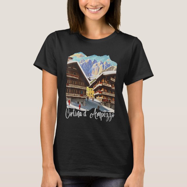 Camiseta Cortina d'Ampezzo Dolomiti Painting Cortina d'Ampe (Anverso)