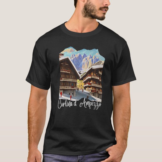 Camiseta Cortina d'Ampezzo Dolomiti Painting Cortina d'Ampe (Anverso)