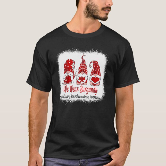 Camiseta Corto de conciencia de la hemocromatosis hereditar (Anverso)