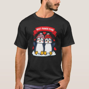 Camiseta Corto de Novia Noche de Pareja Pingüino