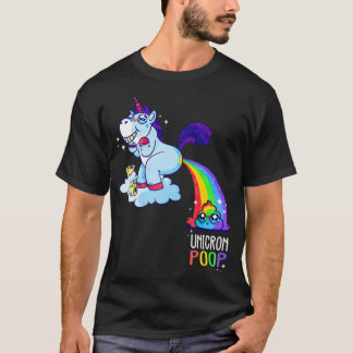 Camiseta Corto unicornio optando por un arcoiris de llama