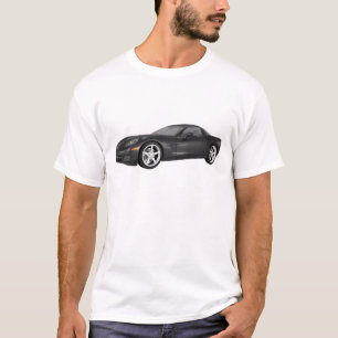 Camiseta Corvette 2008: Coche de deportes: Acabado en negro