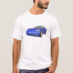 Camiseta Corvette 2008: Coche de deportes: Final azul: