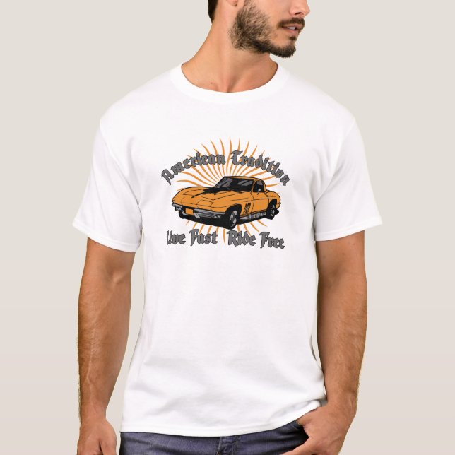 Camiseta Corvette americano de la tradición (Anverso)