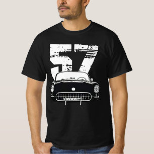 Camiseta Corvette Chevy de 1957 con silueta de año