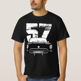 Camiseta Corvette Chevy de 1957 con silueta de año