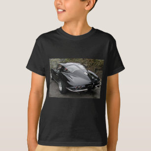 Camiseta Corvette clásico de la ventana dividida en negro