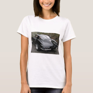 Camiseta Corvette Clásico Negro Ventana Dividida