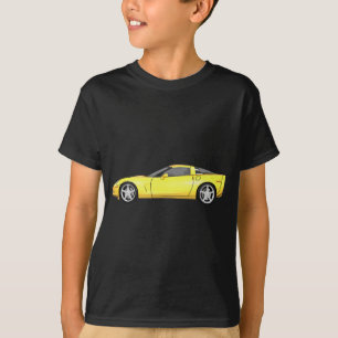 Camiseta Corvette: Coche deportivo: Fin amarillo: