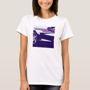 Camiseta Corvette de arte pop morado