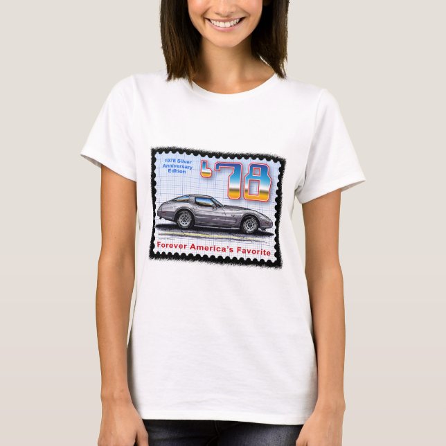 Camiseta Corvette de plata de la edición del aniversario (Anverso)