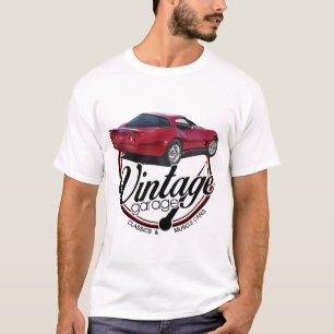 Camiseta Corvette del rojo del garaje del vintage
