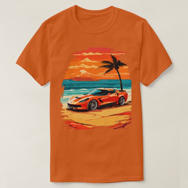 Camiseta Corvette retro (Diseño del anverso)
