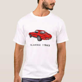 Camiseta Corvette roja clásica de 1963