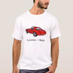Camiseta Corvette roja clásica de 1963