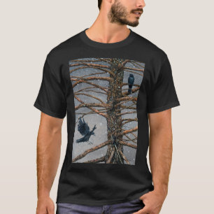 Camiseta Corvus Corvidae y la ropa de cedro