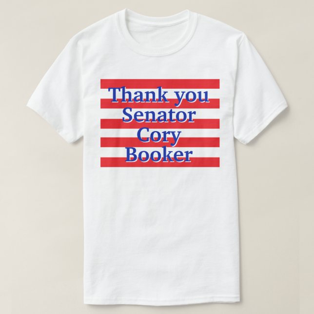 Camiseta Cory Booker Gracias (Diseño del anverso)