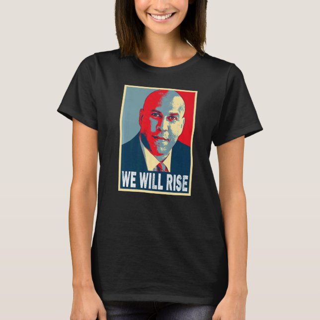 Camiseta Cory Booker nos levantaremos (Anverso)