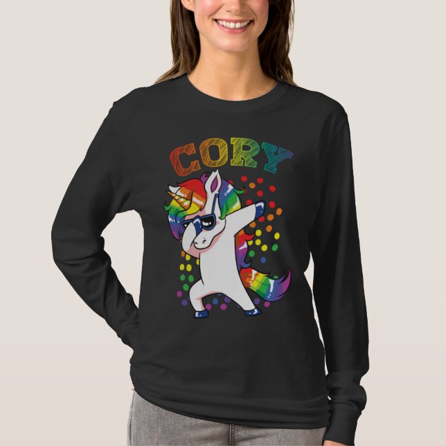 Camiseta Cory Dabbing Unicorn (Anverso)