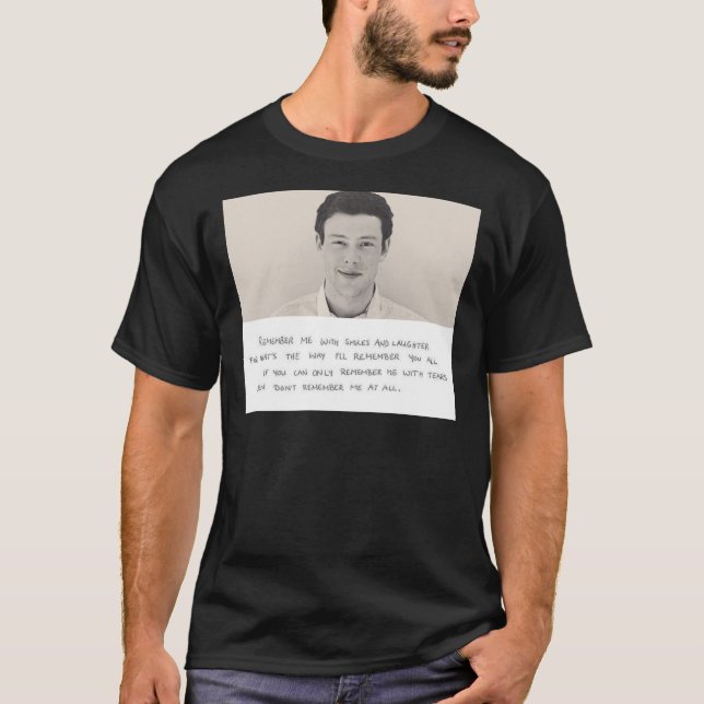 Camiseta Cory Monteith Classic T-Shirt (Anverso)