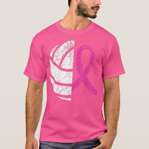 Camiseta Cos de Concienciación sobre Cinta Rosa de Voleibol